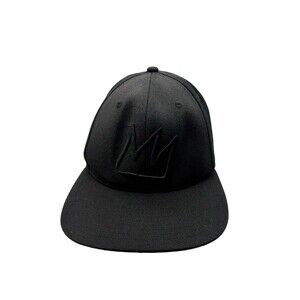 Mammoth Mountain Hat Black Tonal Embroidered Crown Logo Ski